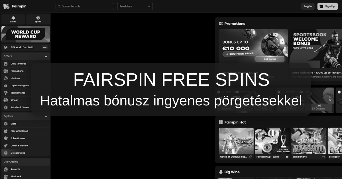 Fairspin Free Spins Promo Code 2026 - Magyarország